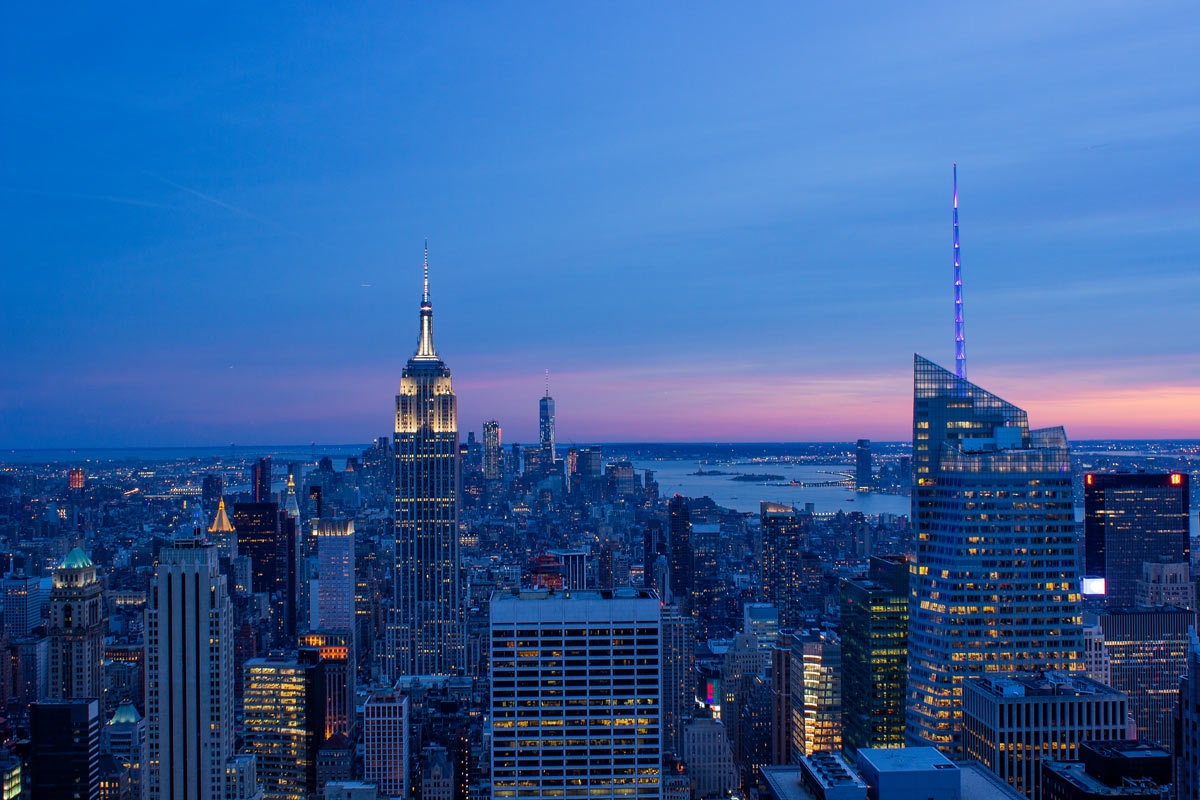 New York City, view from Rockefeller Center