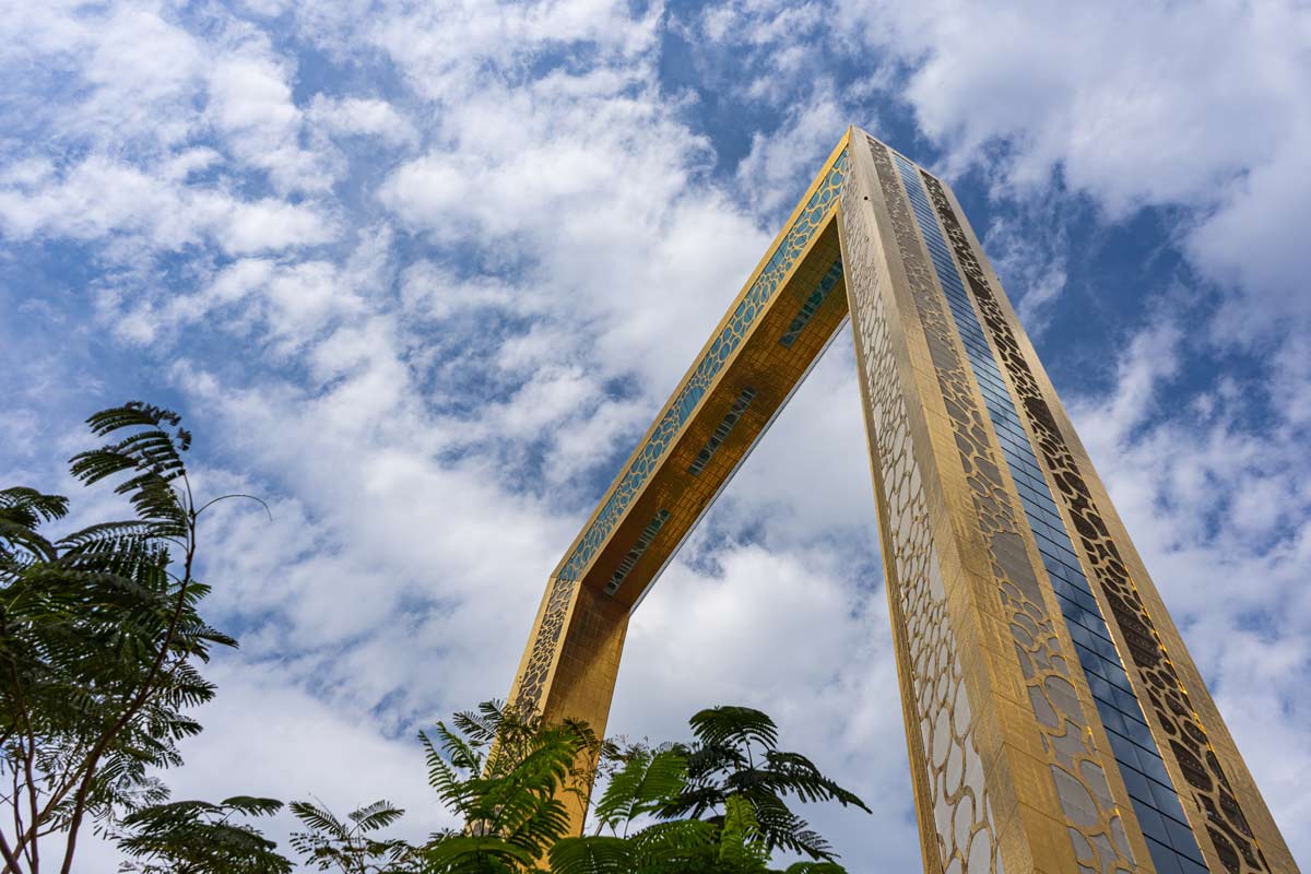 The Dubai Frame: Observation deck with glass floor 150 meters above ground level