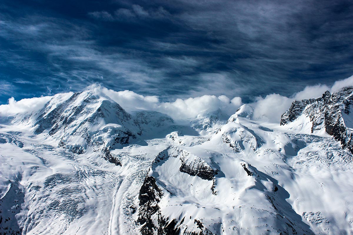 Breithorn, view from Gornergrat, Switzerland