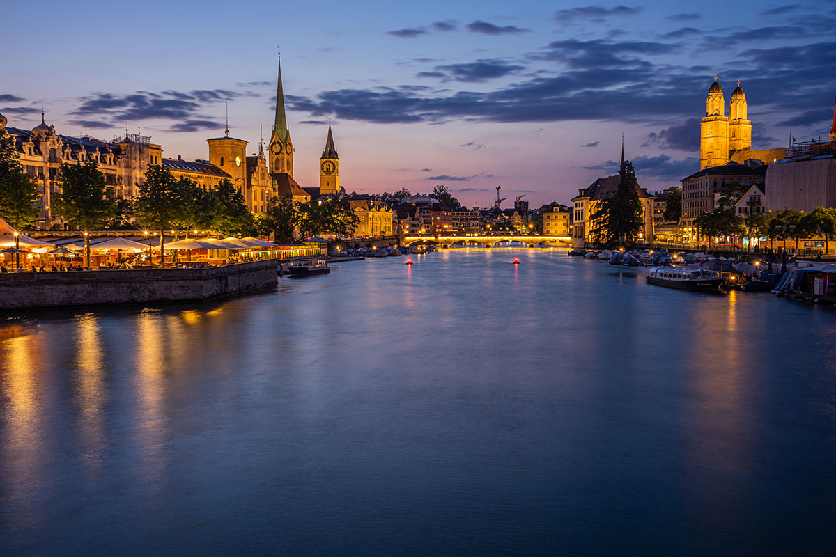 Zurich, view from Quaibrücke